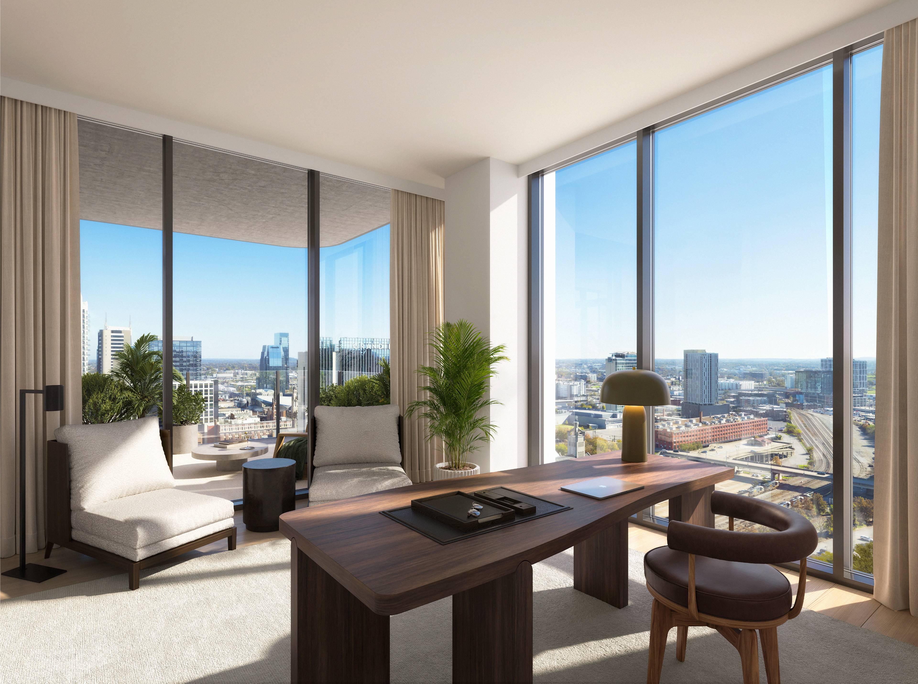 A home office with a view