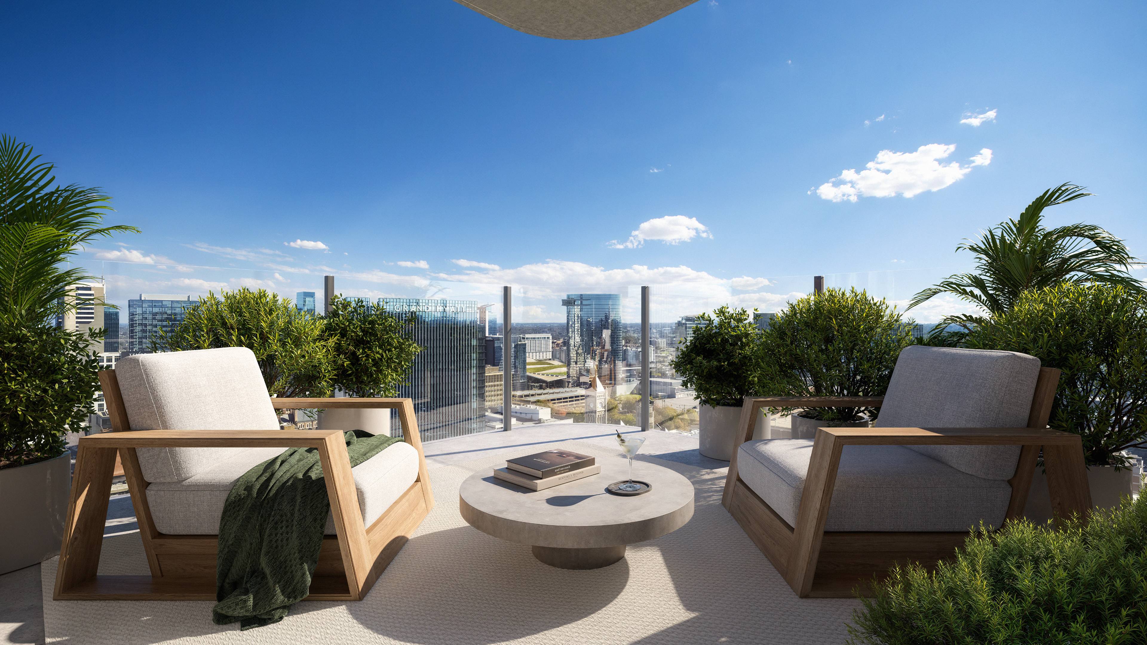 Corner balconies provide incomparable moments.